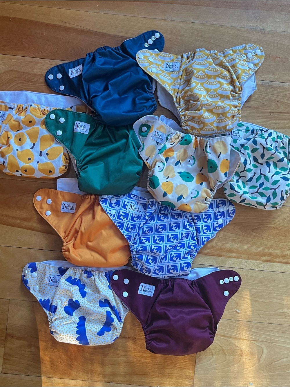 Nora’s Nursery Cloth Diapers (10)- Baby Size